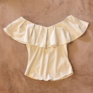 Free People White Off Shoulder Top